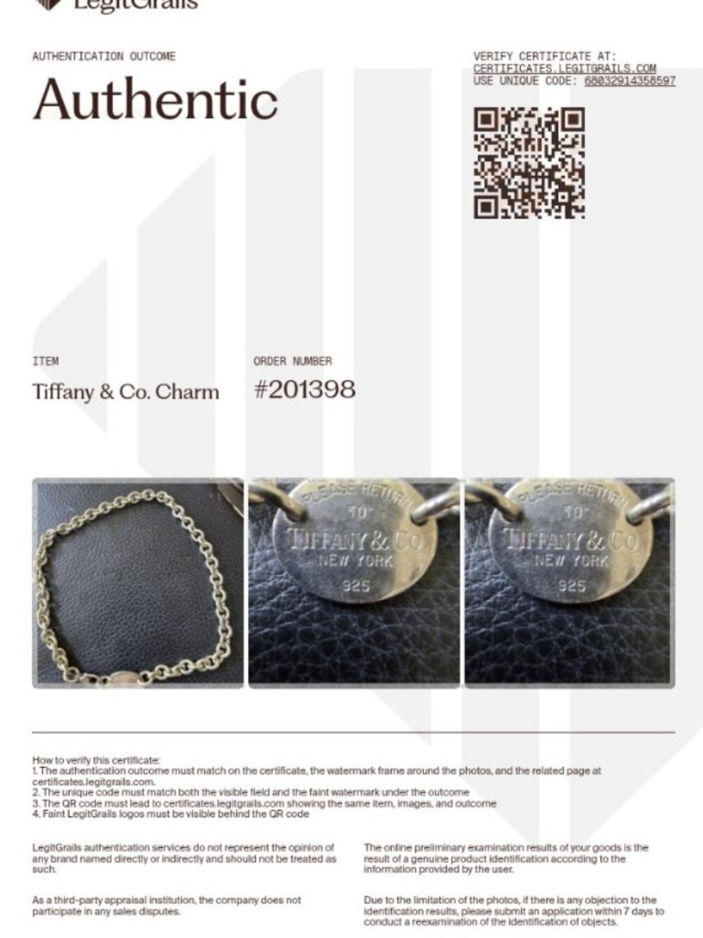 Authenticated "Return to Tiffany" Oval Tag 15.5" Choker With Pouch - Picture 5 of 5